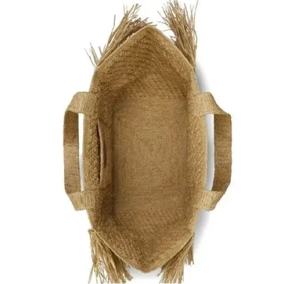 TORY BURCH Raffia Fringe Tote - Picture 3 of 7